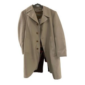 Men's London Fog Classic Tan Trench Coat - Size 40 - Lightly Loved